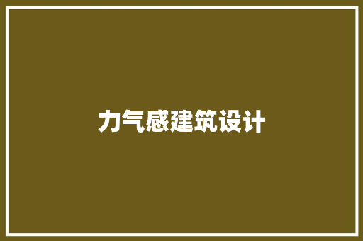 力气感建筑设计 设计原则