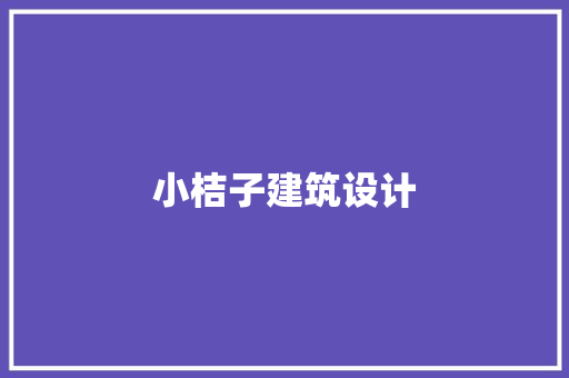 小桔子建筑设计 施工工艺