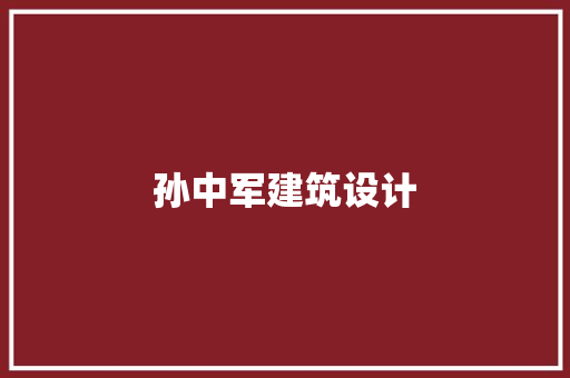 孙中军建筑设计