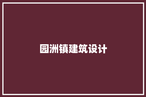 园洲镇建筑设计