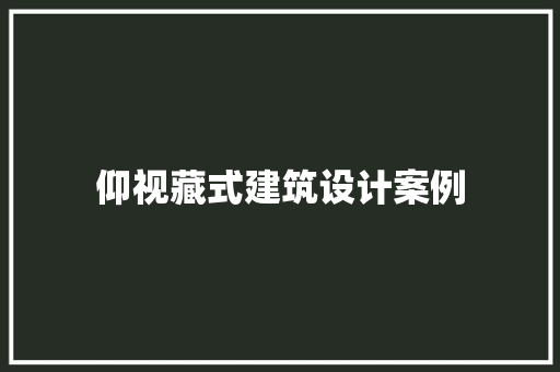 仰视藏式建筑设计案例