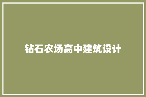 钻石农场高中建筑设计