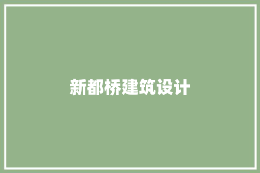 新都桥建筑设计