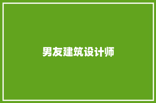 男友建筑设计师