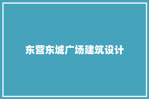 东营东城广场建筑设计