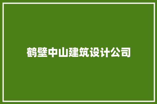 鹤壁中山建筑设计公司