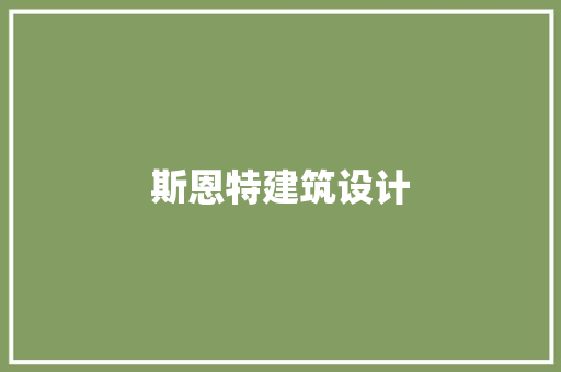 斯恩特建筑设计