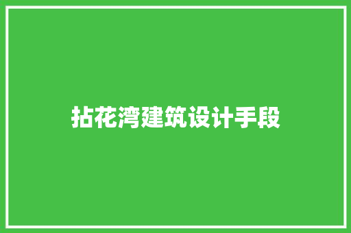拈花湾建筑设计手段
