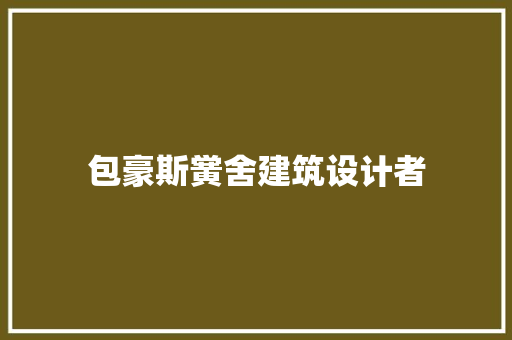 包豪斯黉舍建筑设计者