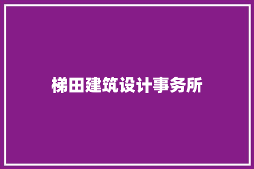 梯田建筑设计事务所