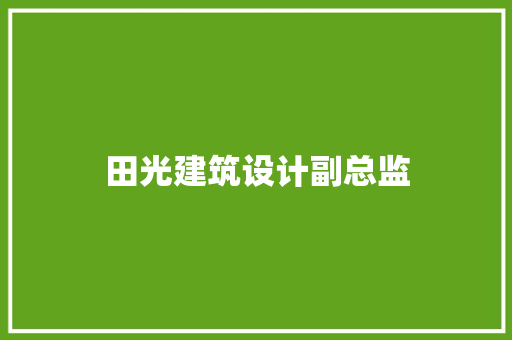 田光建筑设计副总监 常用设备