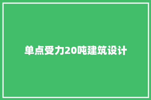 单点受力20吨建筑设计