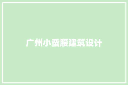广州小蛮腰建筑设计