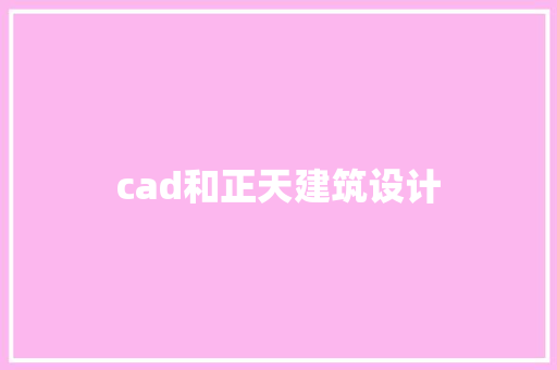 cad和正天建筑设计