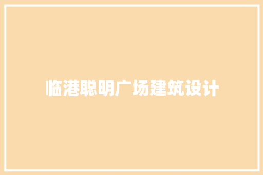 临港聪明广场建筑设计