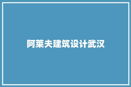 阿莱夫建筑设计武汉
