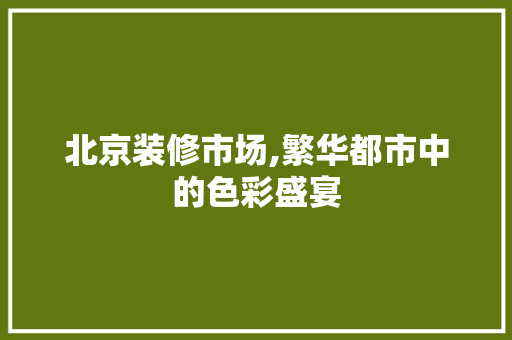 北京装修市场,繁华都市中的色彩盛宴 常见问题