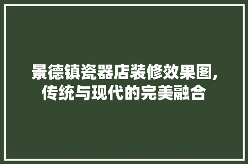 景德镇瓷器店装修效果图,传统与现代的完美融合 建筑设计