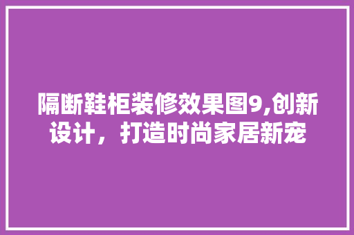 隔断鞋柜装修效果图9,创新设计，打造时尚家居新宠 施工技术