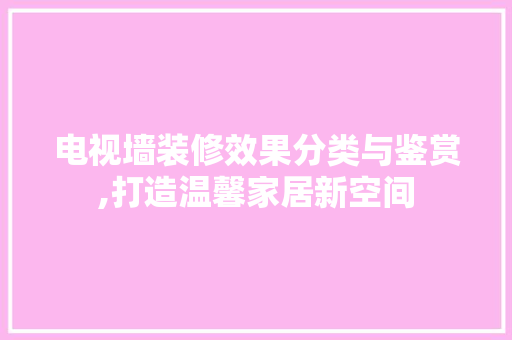 电视墙装修效果分类与鉴赏,打造温馨家居新空间 设计原则