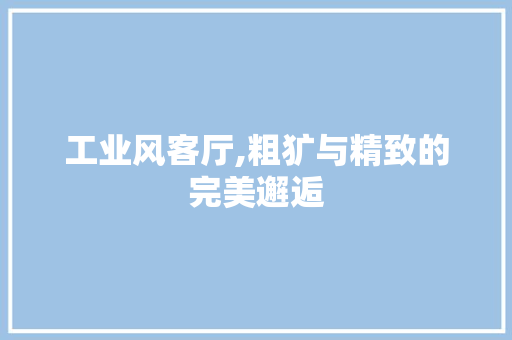 工业风客厅,粗犷与精致的完美邂逅