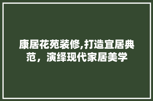 康居花苑装修,打造宜居典范，演绎现代家居美学 施工工艺