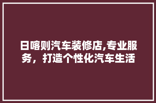 日喀则汽车装修店,专业服务，打造个性化汽车生活