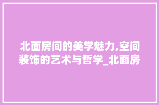 北面房间的美学魅力,空间装饰的艺术与哲学_北面房间装饰 公共建筑设计