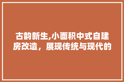 古韵新生,小面积中式自建房改造，展现传统与现代的完美融合 住宅建筑设计