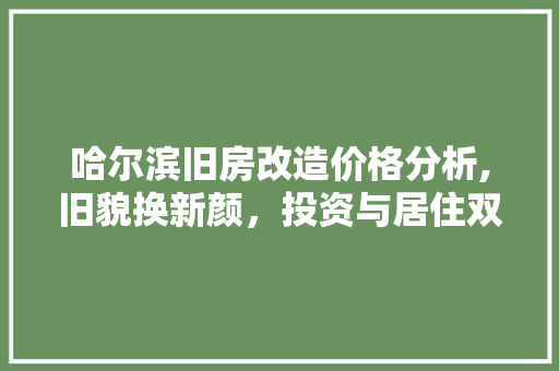 哈尔滨旧房改造价格分析,旧貌换新颜，投资与居住双赢