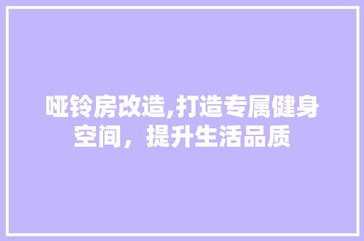 哑铃房改造,打造专属健身空间，提升生活品质