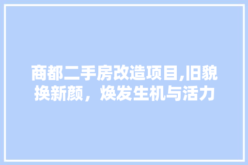 商都二手房改造项目,旧貌换新颜，焕发生机与活力