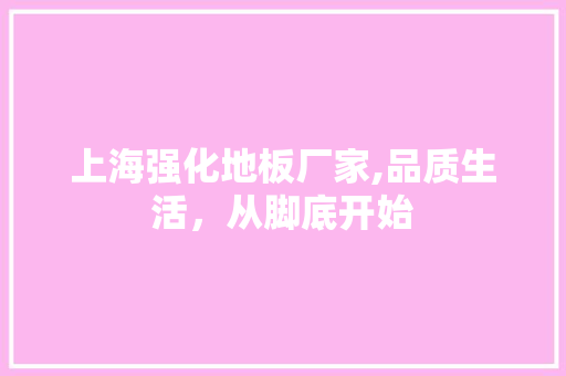 上海强化地板厂家,品质生活，从脚底开始
