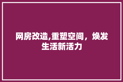 网房改造,重塑空间，焕发生活新活力
