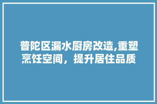 普陀区漏水厨房改造,重塑烹饪空间，提升居住品质