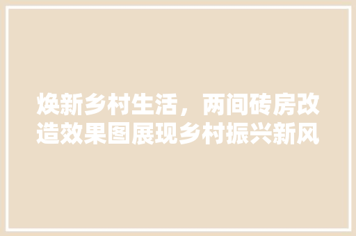 焕新乡村生活，两间砖房改造效果图展现乡村振兴新风采