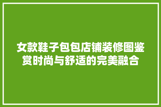 女款鞋子包包店铺装修图鉴赏时尚与舒适的完美融合