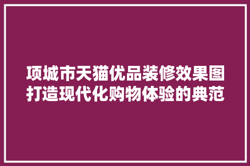 项城市天猫优品装修效果图打造现代化购物体验的典范