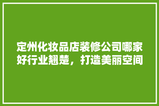 定州化妆品店装修公司哪家好行业翘楚，打造美丽空间！