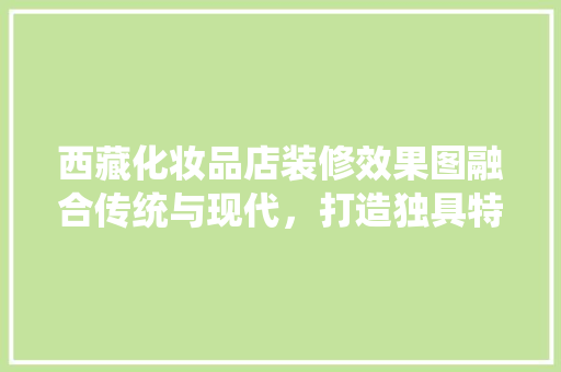 西藏化妆品店装修效果图融合传统与现代，打造独具特色的购物空间