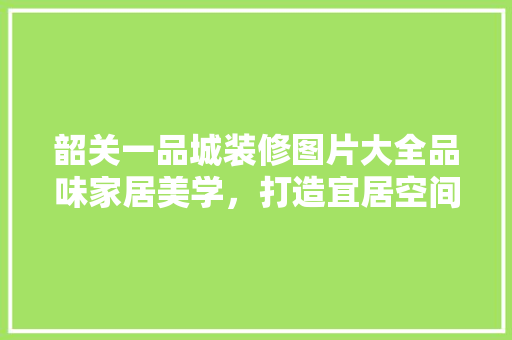 韶关一品城装修图片大全品味家居美学，打造宜居空间