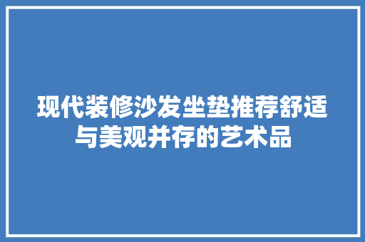 现代装修沙发坐垫推荐舒适与美观并存的艺术品