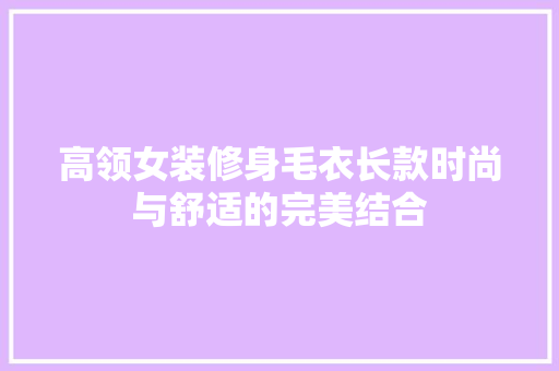 高领女装修身毛衣长款时尚与舒适的完美结合