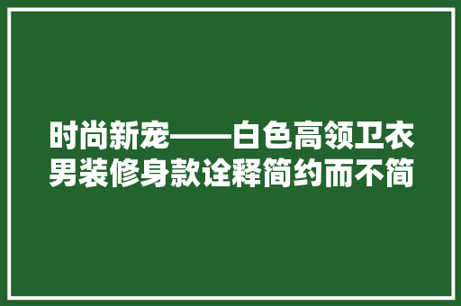 时尚新宠——白色高领卫衣男装修身款诠释简约而不简单的生活方式