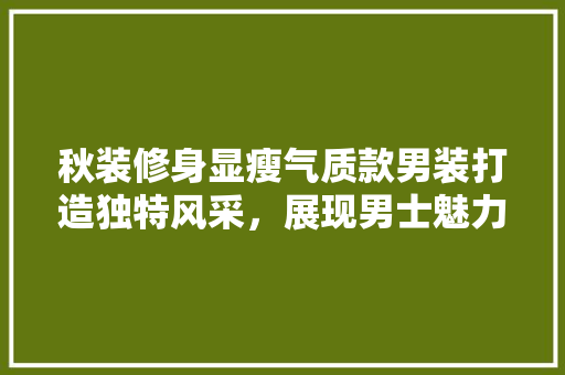秋装修身显瘦气质款男装打造独特风采，展现男士魅力