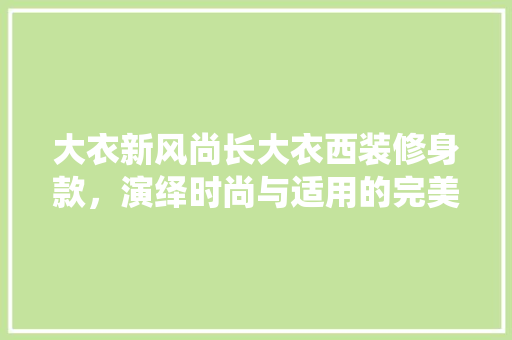 大衣新风尚长大衣西装修身款，演绎时尚与适用的完美融合