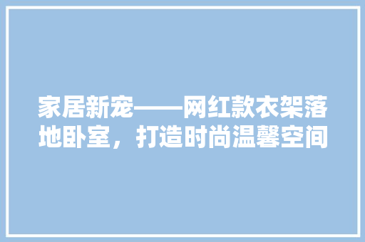 家居新宠——网红款衣架落地卧室，打造时尚温馨空间