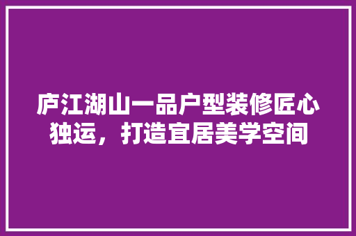 庐江湖山一品户型装修匠心独运，打造宜居美学空间