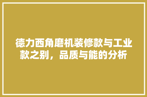 德力西角磨机装修款与工业款之别，品质与能的分析