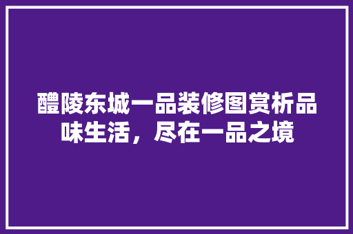 醴陵东城一品装修图赏析品味生活，尽在一品之境